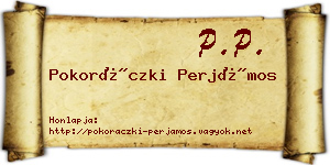 Pokoráczki Perjámos névjegykártya